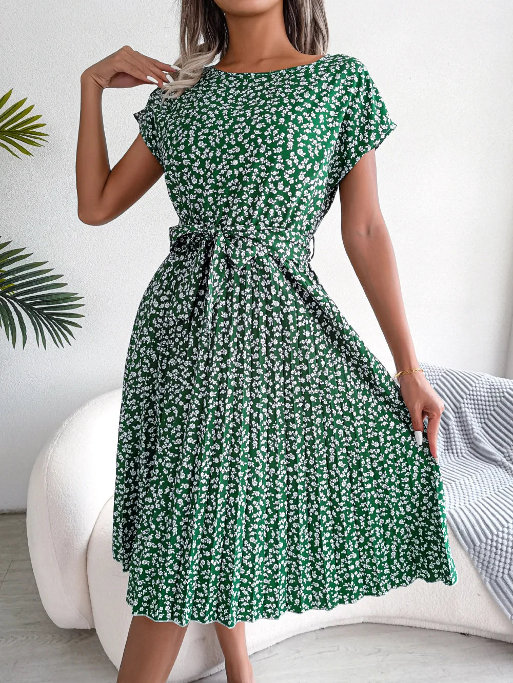 Floral Print Chiffon Strap Tiered Maxi Dress - View 5