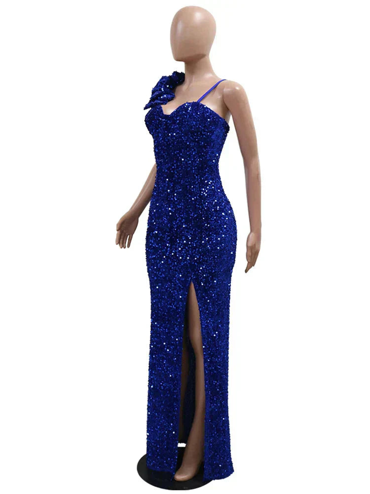 Velvet Backless Deep V-Neck Long Sleeve Maxi Dress