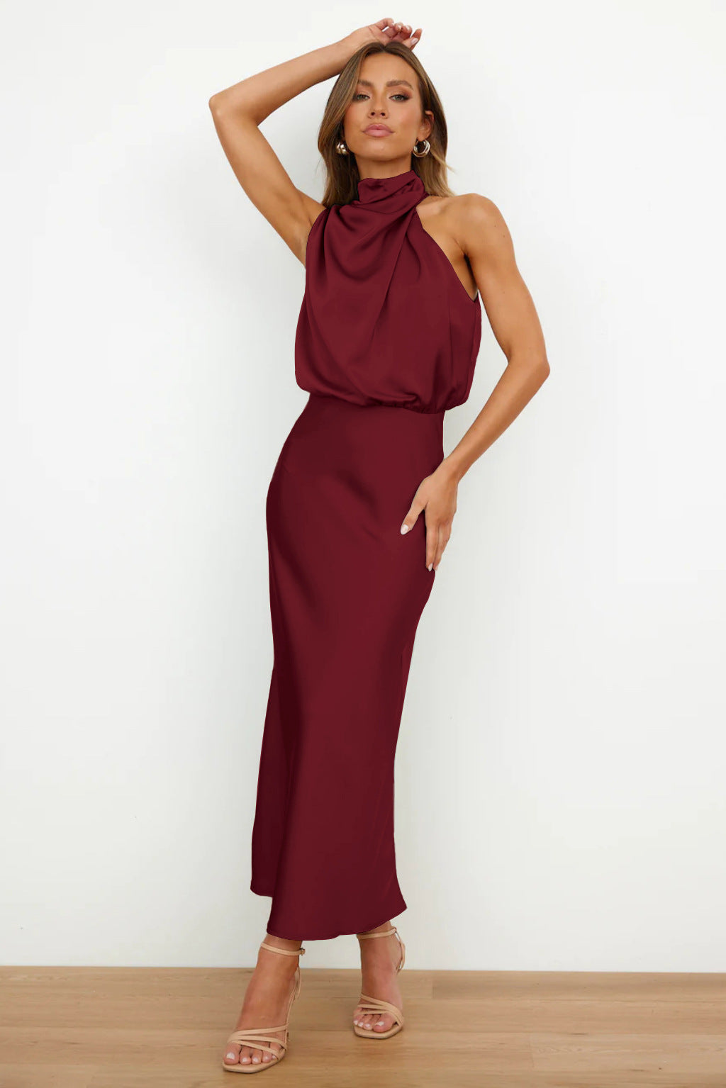 Sleeveless Off Shoulder Bodycon Elegant Maxi Dresses Wedding 19