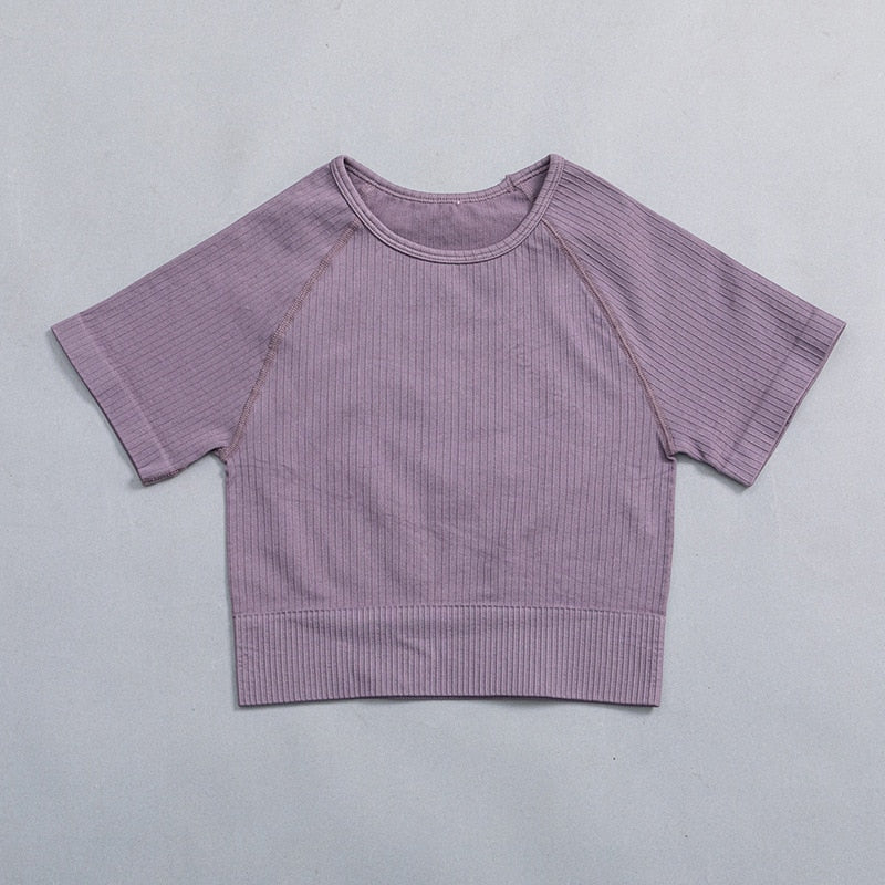 Mojoyce Solid Ribbed Yoga Pants Leggings Women Seamless Sport Leggings Gym Clothing Fitness High Waist Push Up Workout Tights Pants