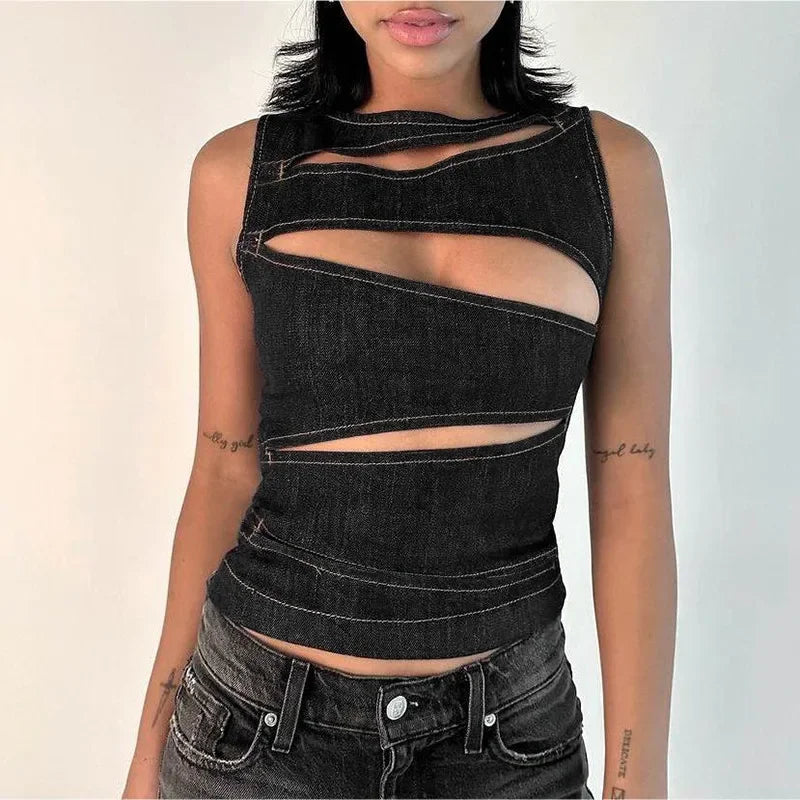 Slim Fit Hollow Cami Top