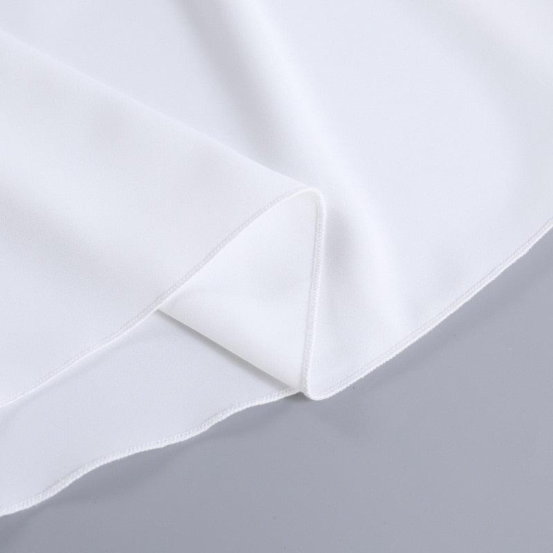 Deep V-Neck Shirt Collar Ruched Waist Bell Sleeve Mini Dress