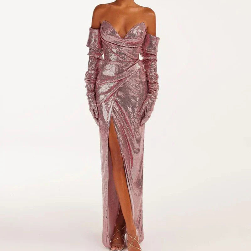 Tulle Halter Neck Tiered A-Line Maxi Dress
