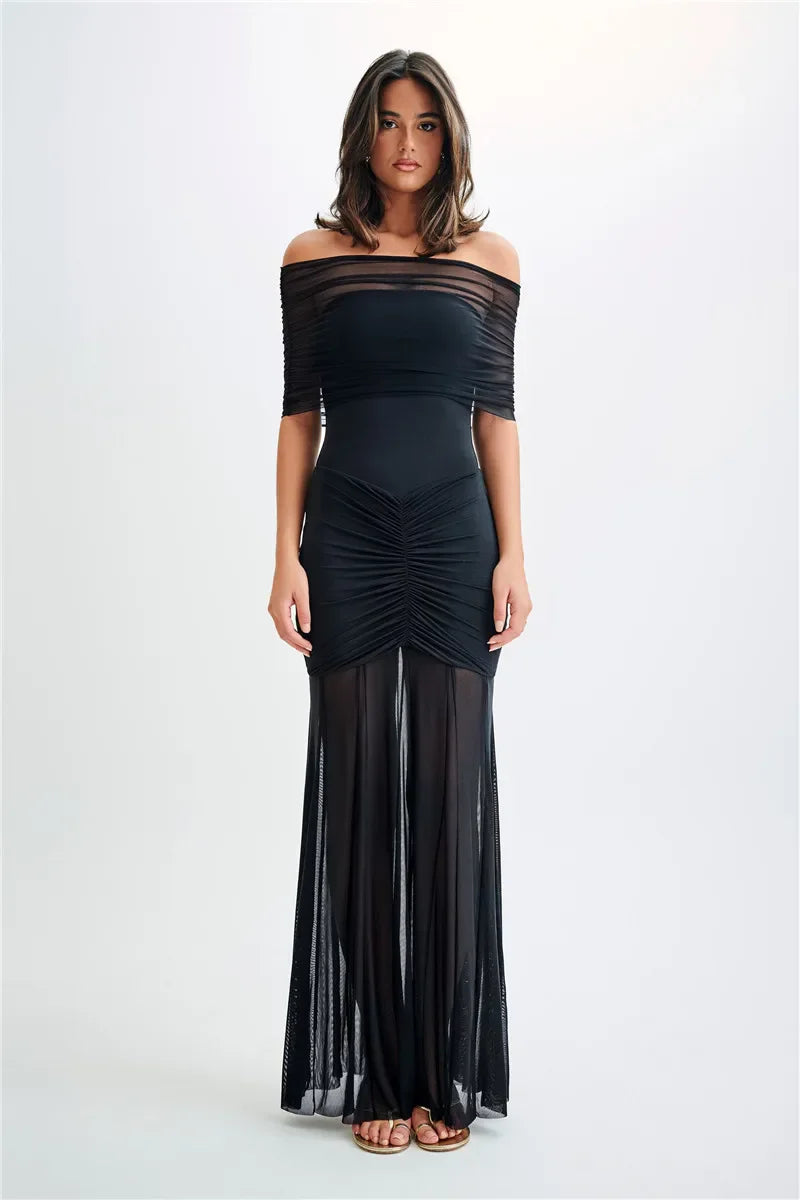 Strapless Mesh Ruffled Backless Mini Dress - View 8