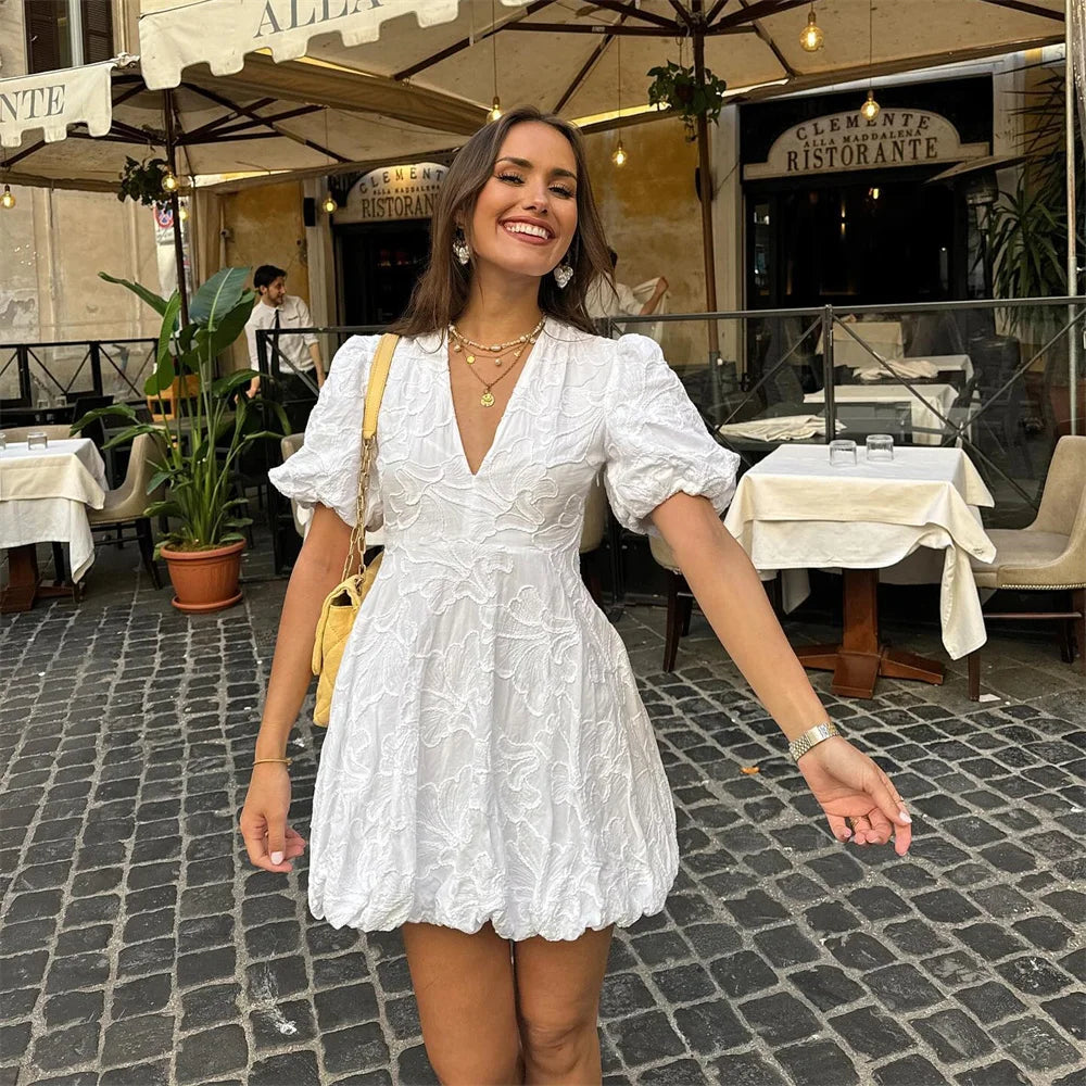 Catalina Chic Beautiful Short Embroidered Dresses Premium Wardrobe Essential