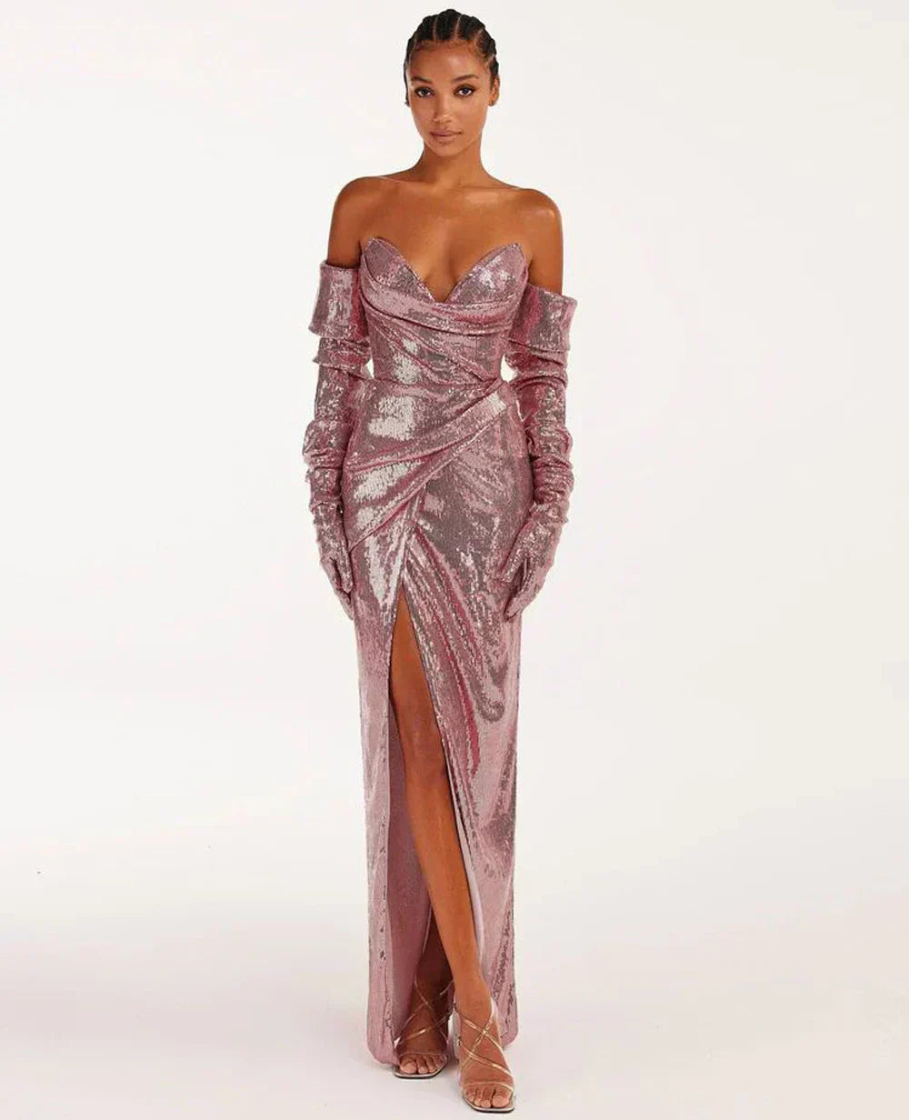 Tulle Halter Neck Tiered A-Line Maxi Dress