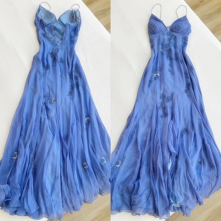 Pretty Mermaid Spaghetti Straps Lilac Long Prom Dresses Party Dress SD1359