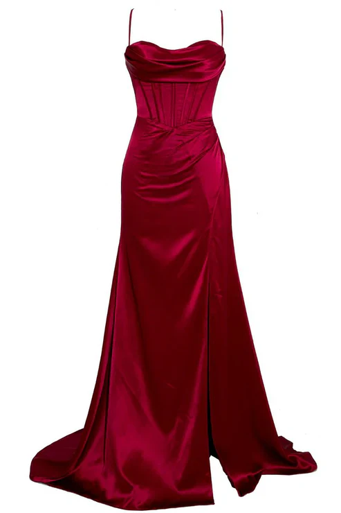 Sexy Mermaid Spaghetti Straps Black Long Evening Dress Backless Prom Dresses SD1606