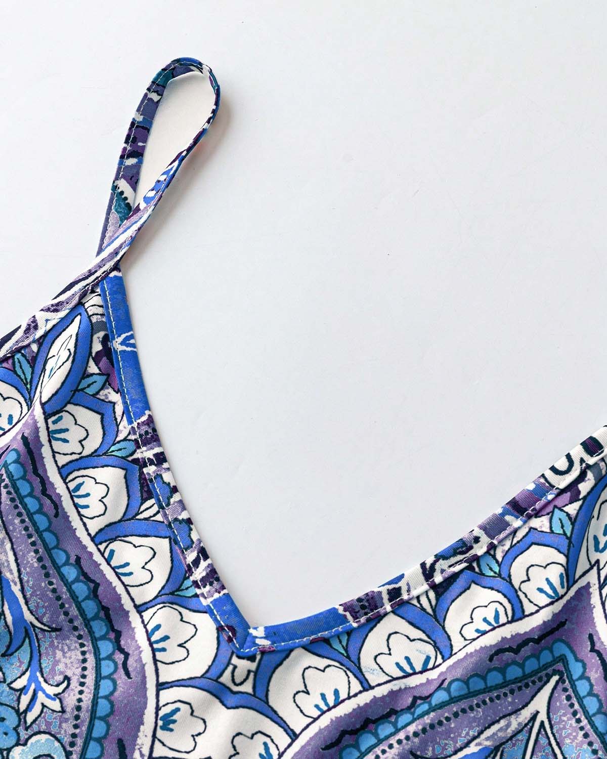 Paisley Print Spaghetti Strap Maxi Dress 2