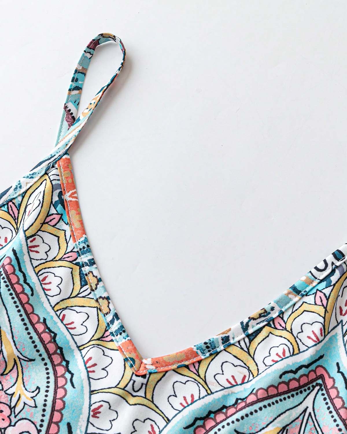 Paisley Print Spaghetti Strap Maxi Dress 6