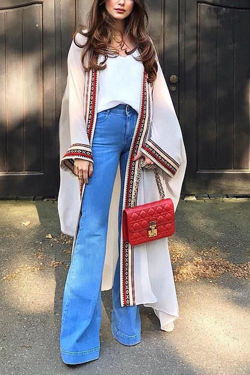 Floral Print Long Sleeve Cardigan