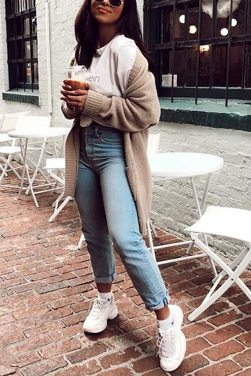 Pocket Knitting Long Coat