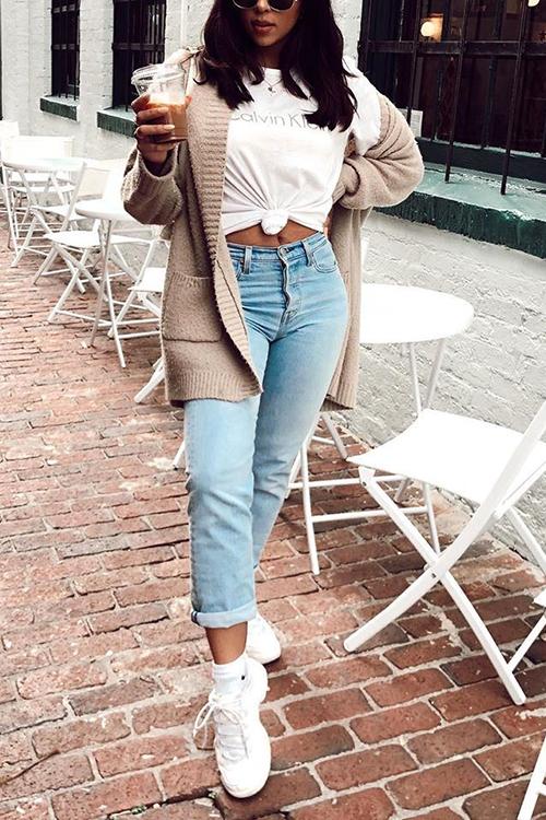 Pocket Knitting Long Coat