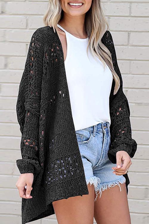 Crochet Knit Loose Cardigan