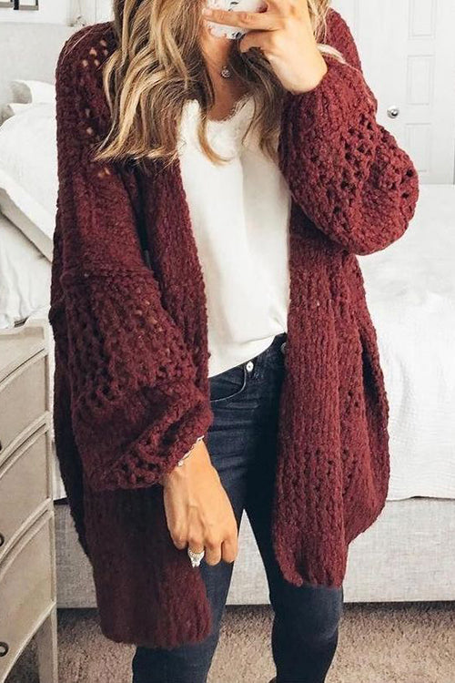 Crochet Knit Loose Cardigan