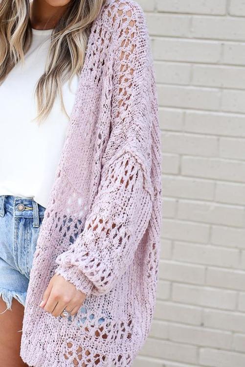 Crochet Knit Loose Cardigan