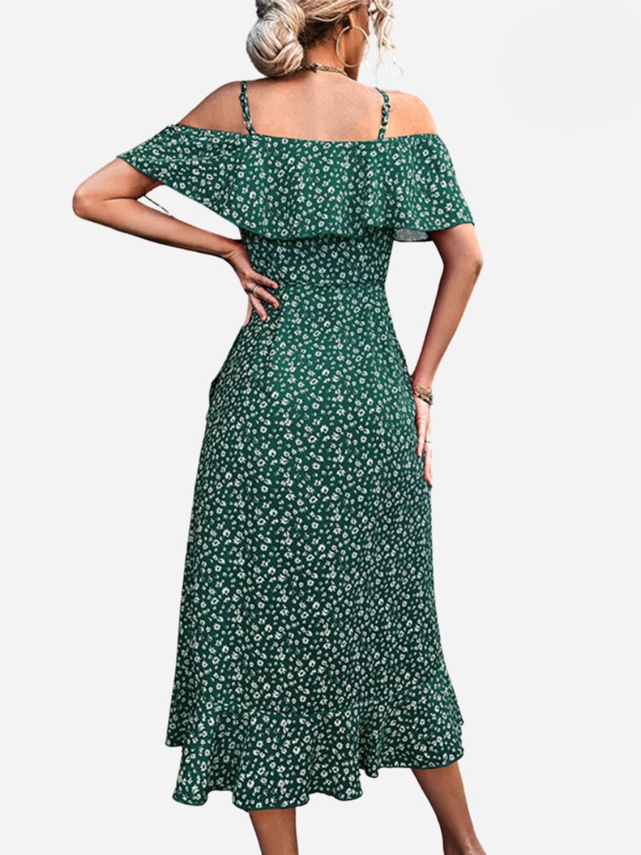 Marina Aesthetic Strappy Floral Dress Premium Wardrobe Essential