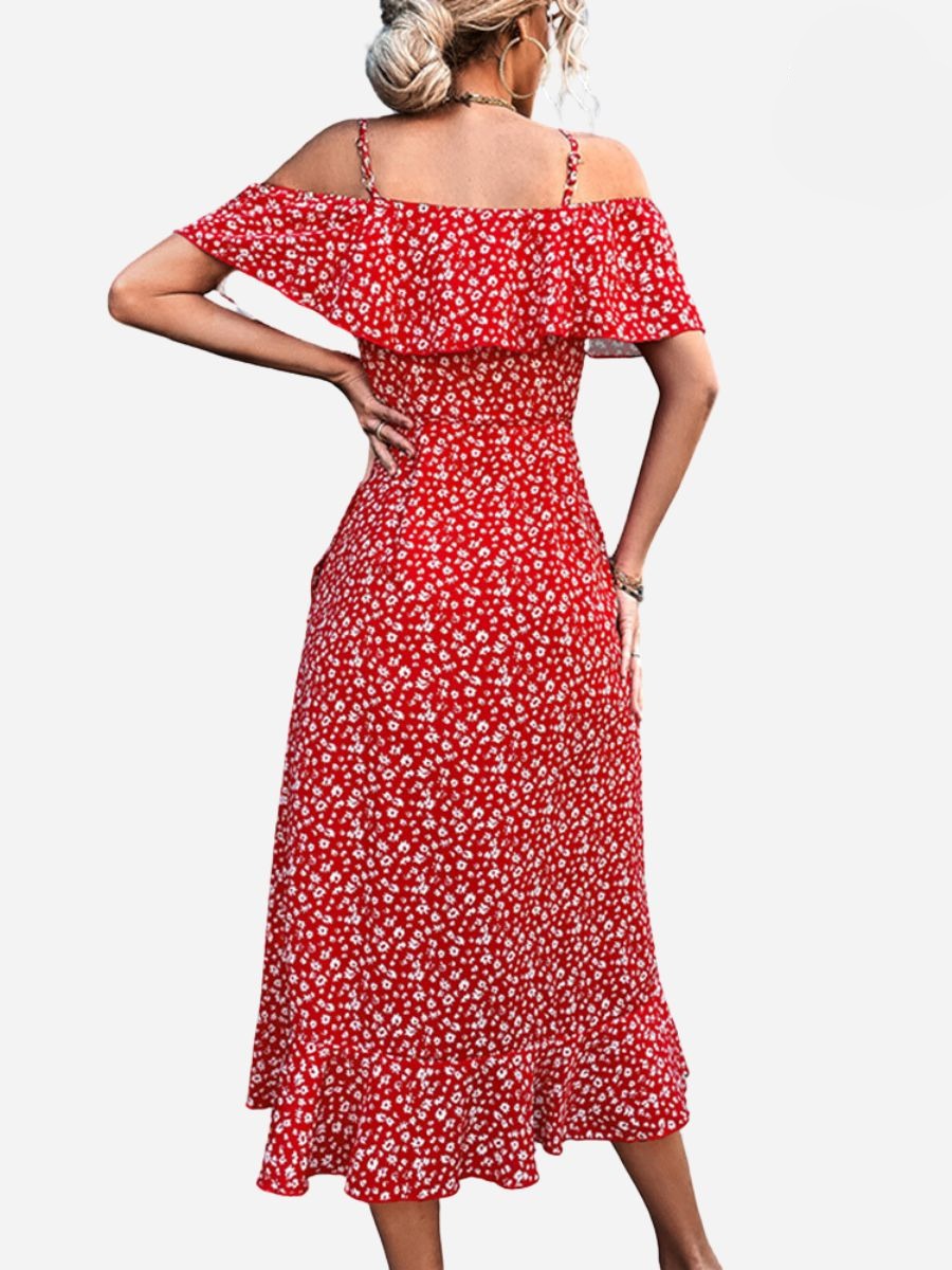 Marina Aesthetic Strappy Floral Dress Premium Wardrobe Essential