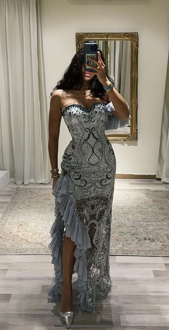 Stunning Sweetheart Neckline Sheath Evening Dress,Glam Dress cc1238