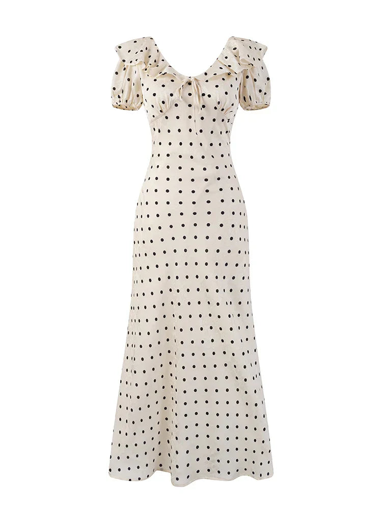ALISE POLKA DOT MIDI DRESS Print