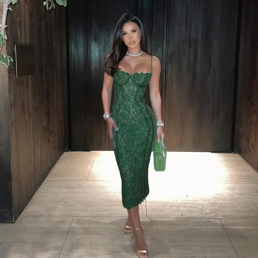 SELAH LACE MIDI DRESS