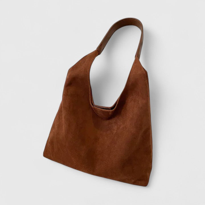 Slouchy Suede Look Hobo Tote Bag