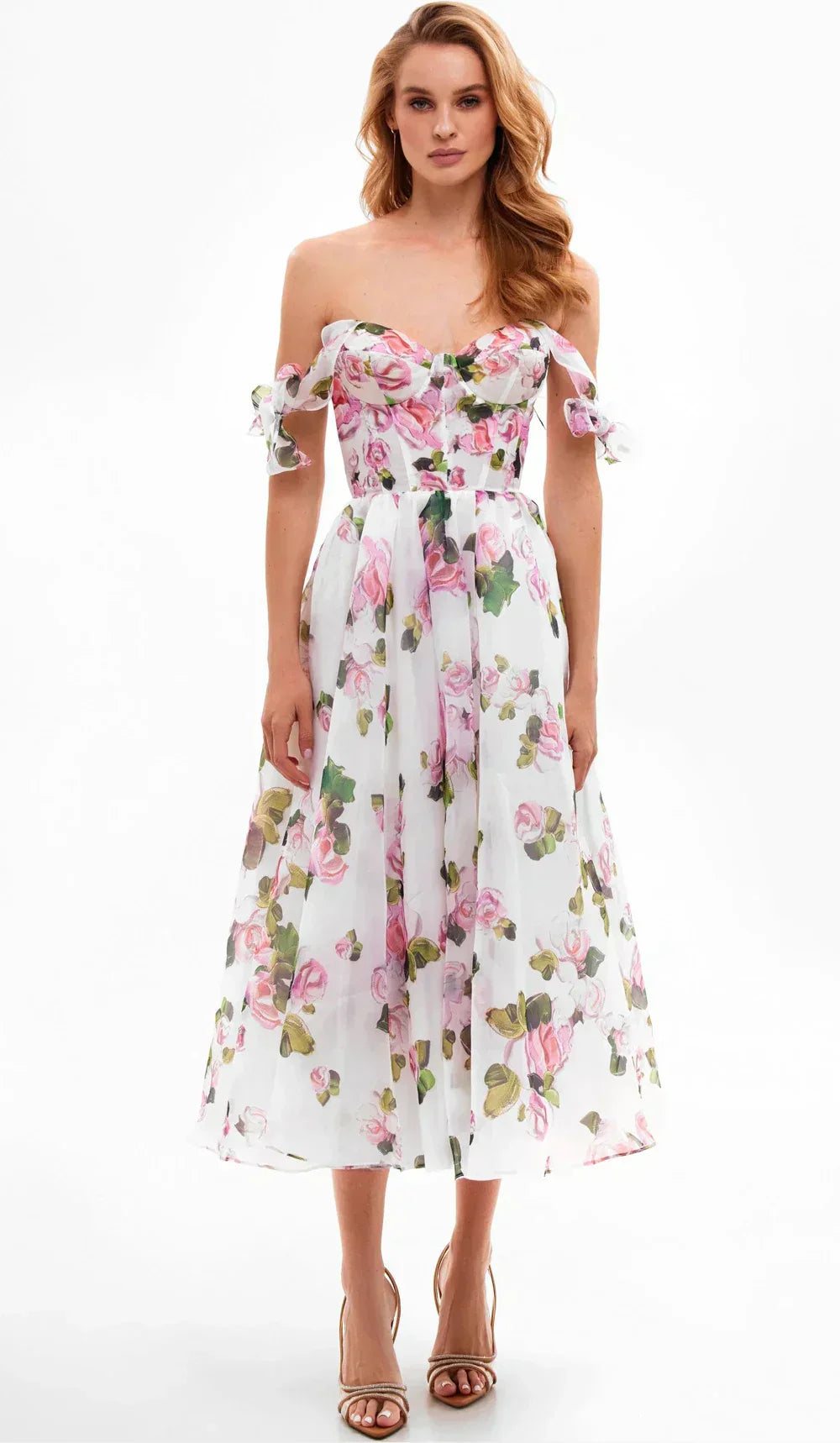 Chiffon Off Shoulder Tiered Ruffle Maxi Dress