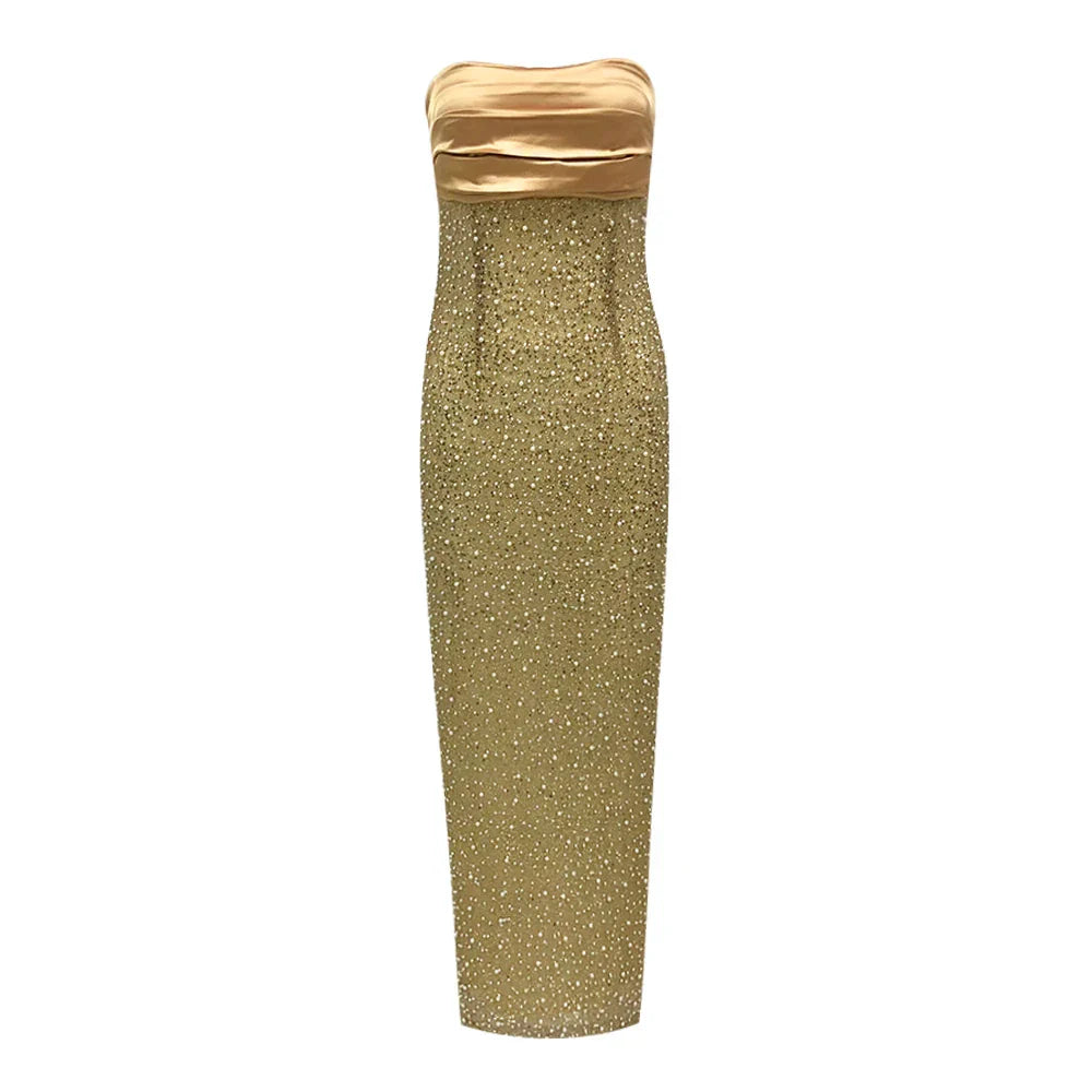 SARA MAXI DRESS Gold