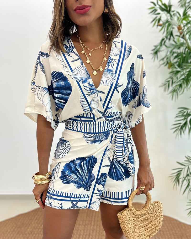Stylish Lightweight Women's Romper with Pockets & Adjustable Straps