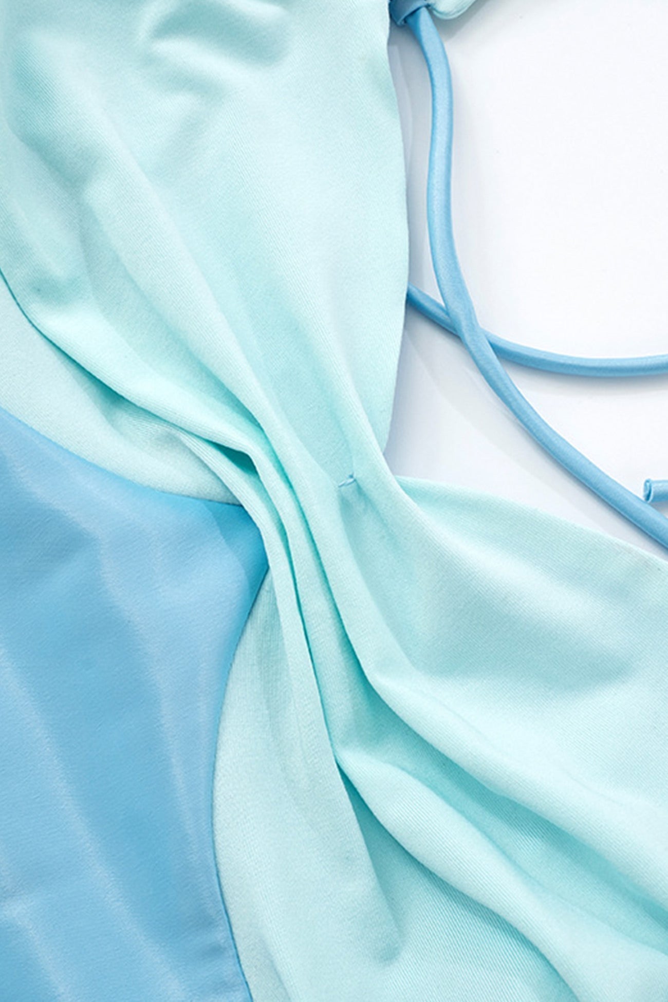 Satin Contrast Color Tie up Cami Dress