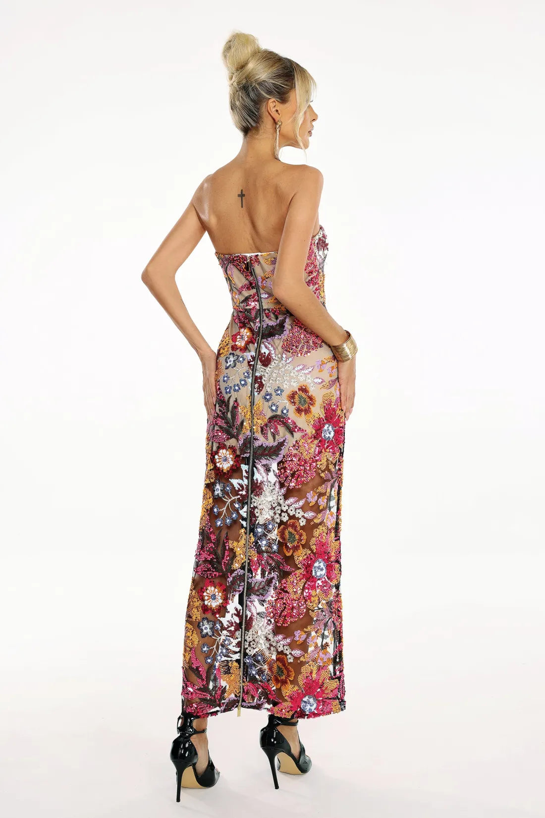 CHIC ELEGANT BACKLESS MAXI DRESS