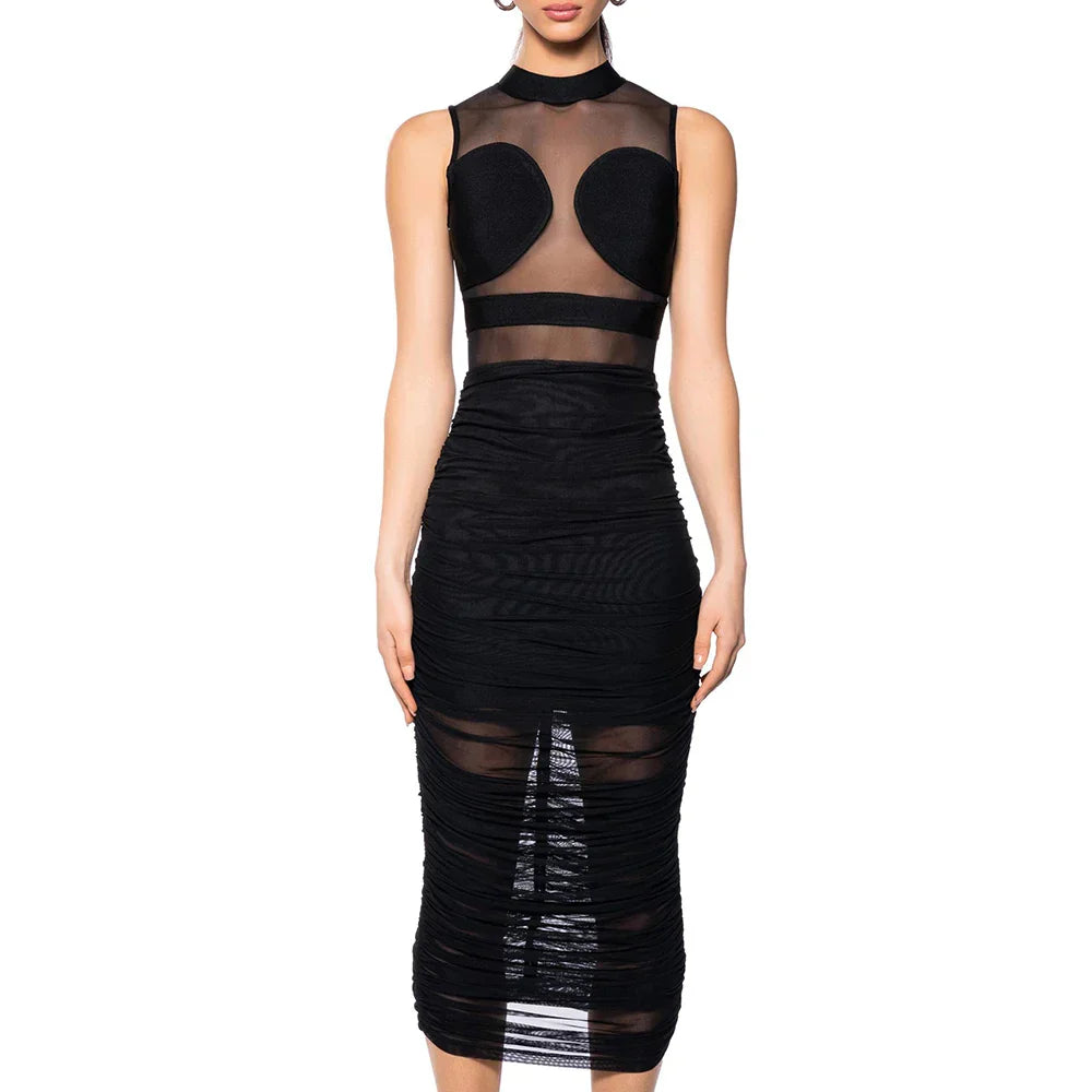 ODRI MIDI DRESS Black