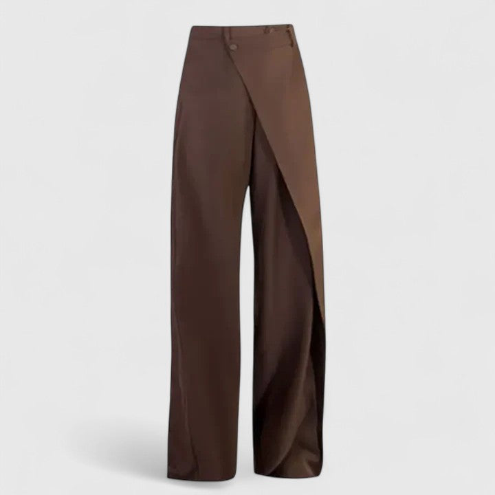 High Waist Wide Leg Tailored Trousers
