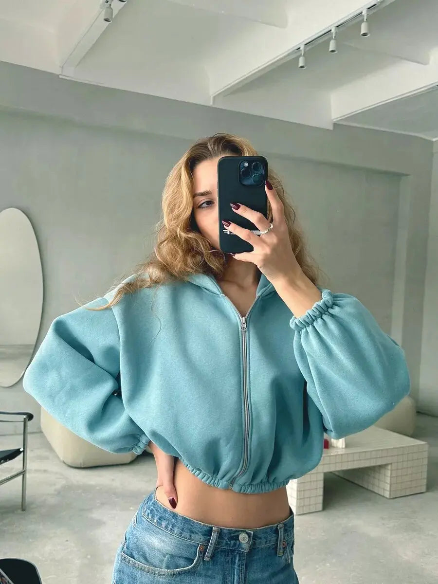 Solid Color Fashion Hoodie
