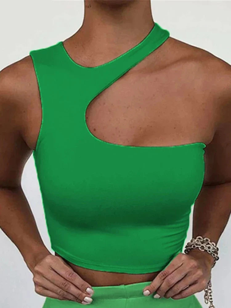 Cut Out Off Shoulder Sport Cami Top