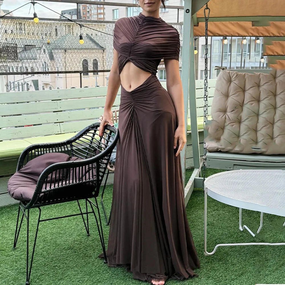 ILDA CUT OUT MAXI DRESS Coffee