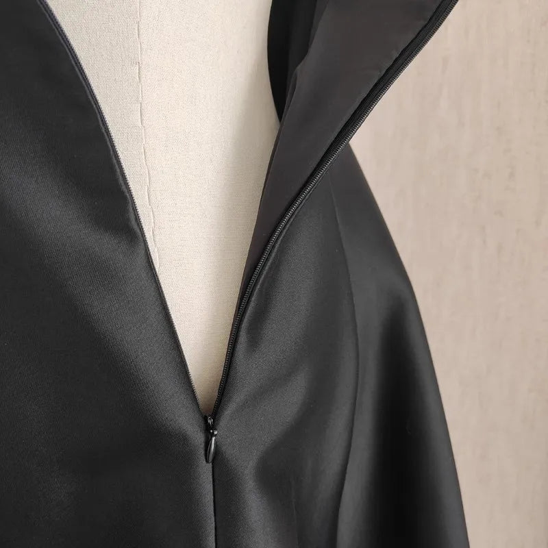 Satin Sweetheart Spaghetti Strap Fit and Flare Midi Dress