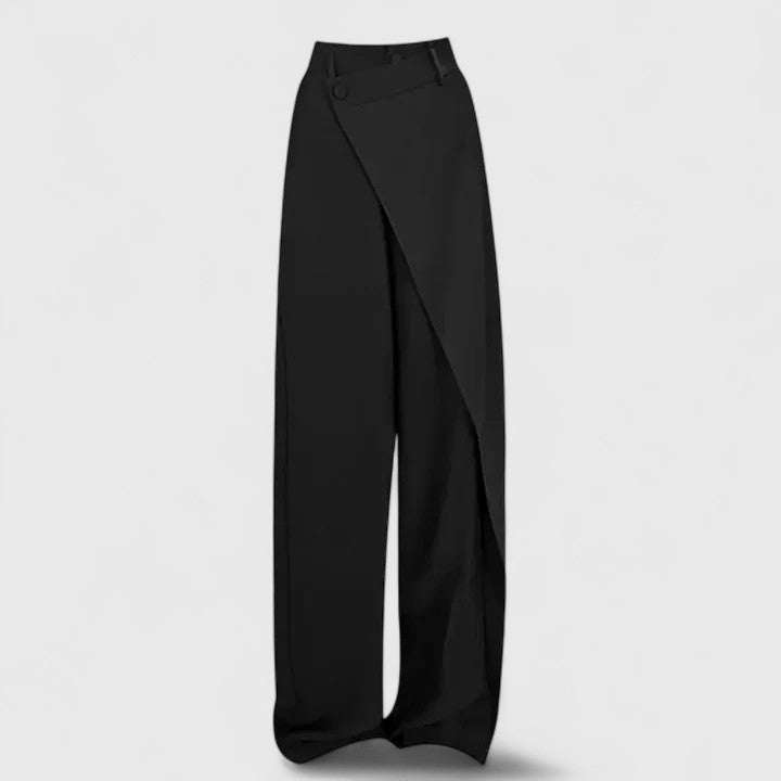 High Waist Wide Leg Tailored Trousers