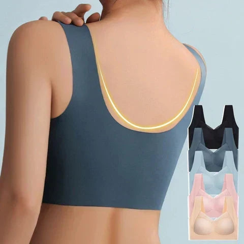 Wireless Seamless Wide Strap Bra