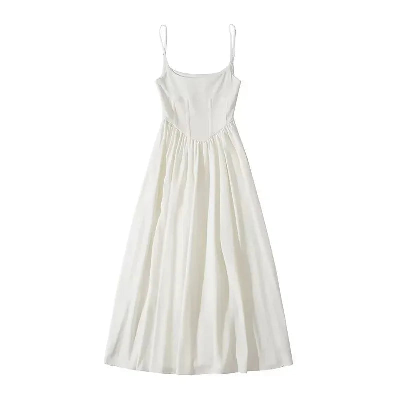 JAELYN MIDI DRESS White