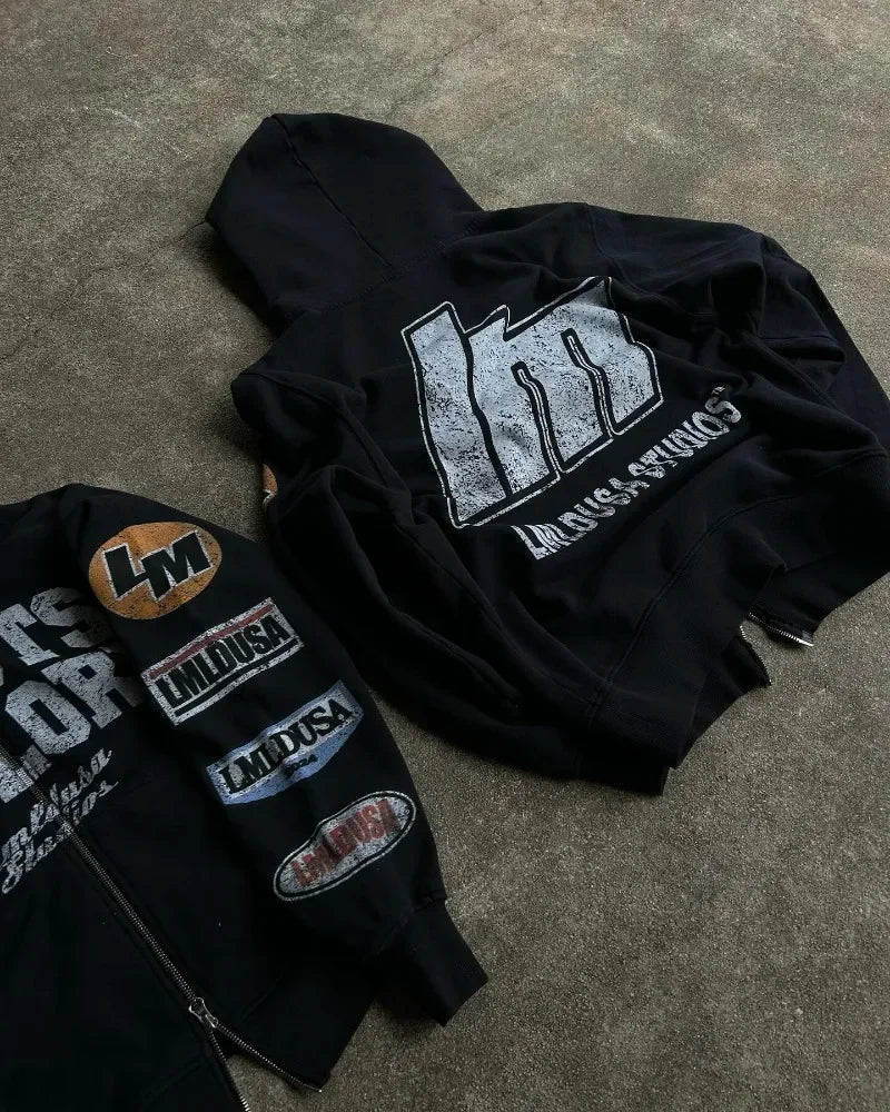 Vintage Gothic Streetwear Hoodie