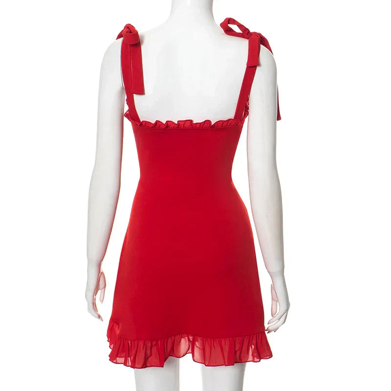 A New Shade Of Red Mini Dress