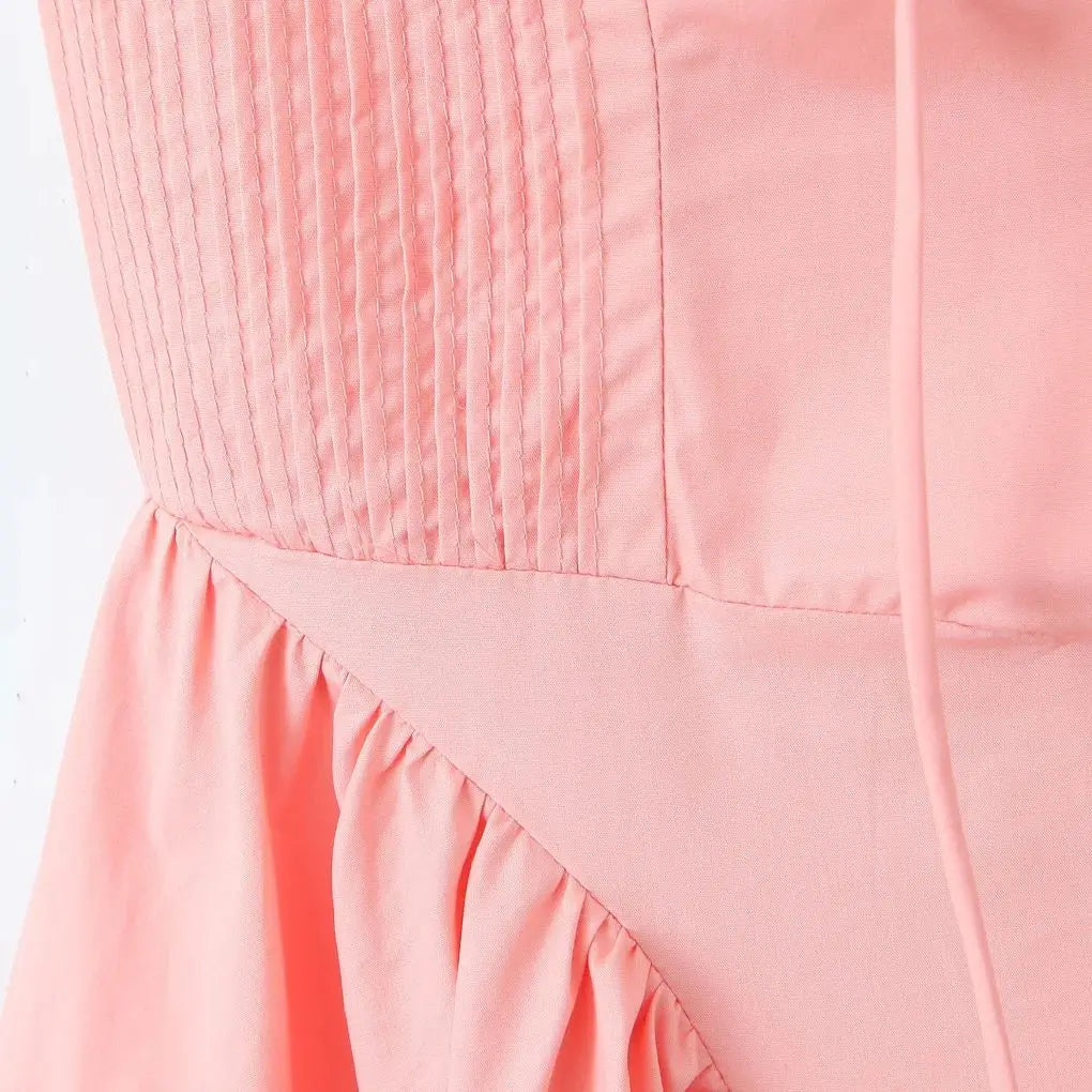 Halter Neck Corset Fit and Flare A-Line Midi Dress