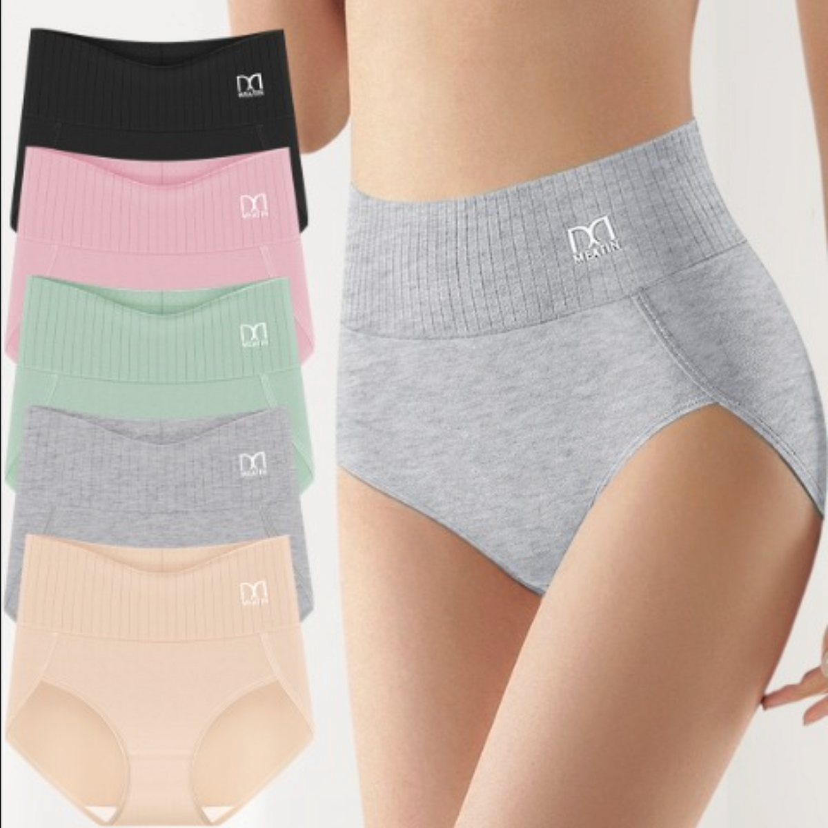 High Waist Ribbed Seamless Shaping Briefs