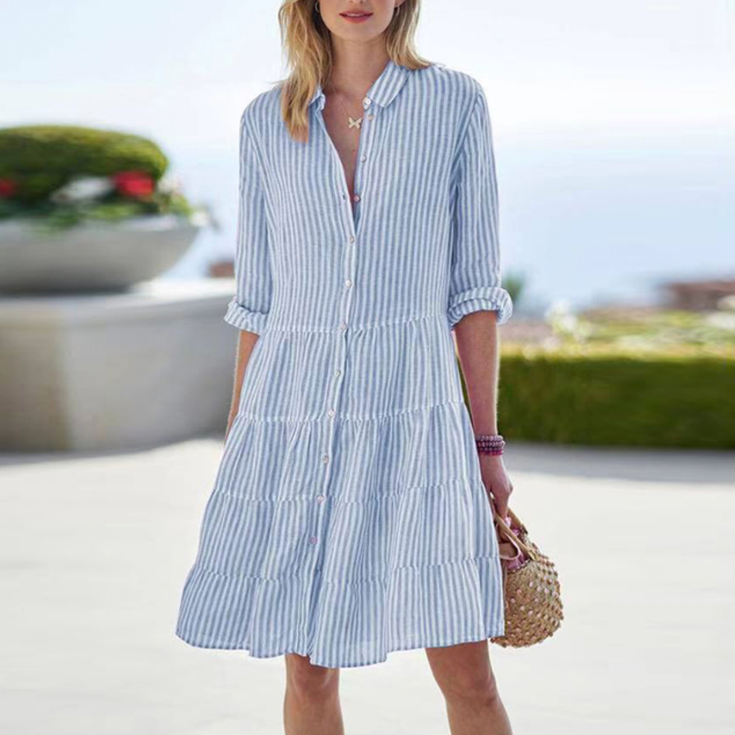 Paloma Classic and Elegant Summer Dress for Women Modern Chic Style