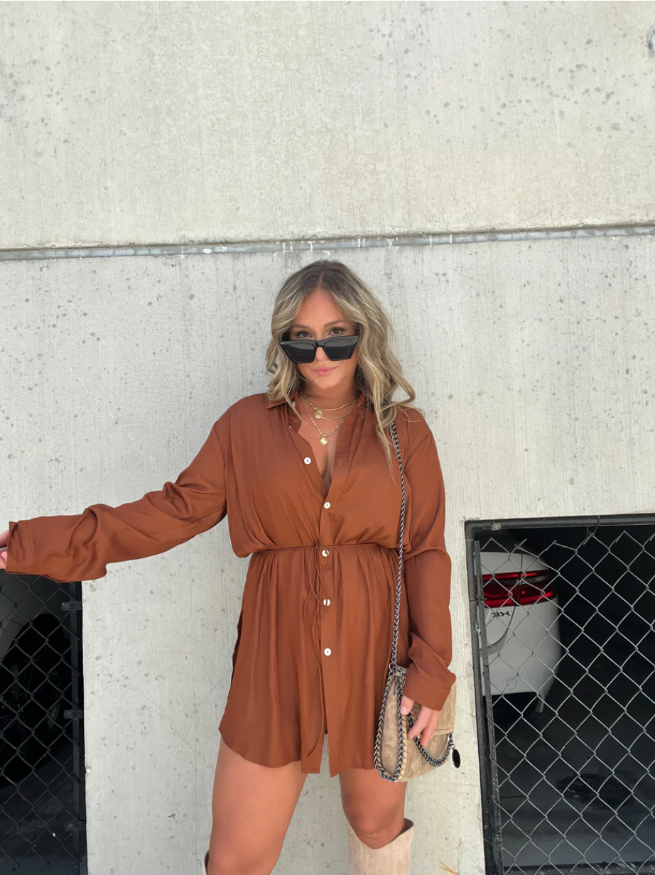 Rubí Minimalist Satin Pajama Dress Evening Wear Edit