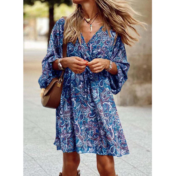 Evelyn Aesthetic Women's Long Summer Boho Dress Chic Silhouette Collection