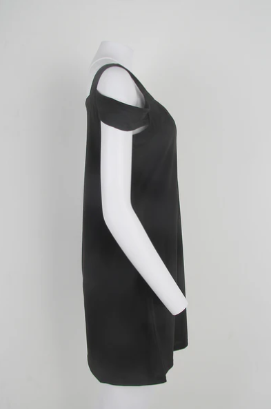 Cold Shoulder V-Neck Shift Mini Dress