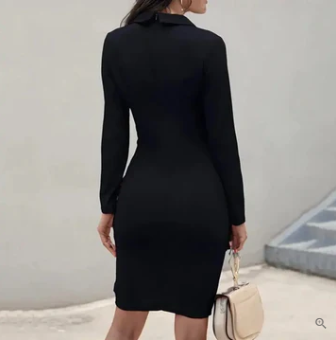 Guadalupe Exclusive Cocktail Dress with Buttons Chic Silhouette Collection