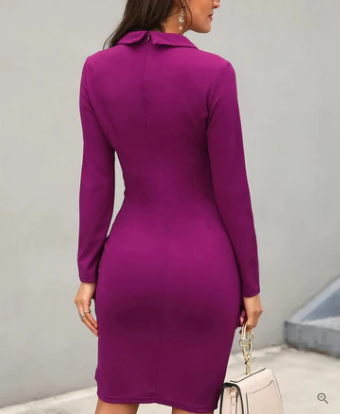 Guadalupe Exclusive Cocktail Dress with Buttons Chic Silhouette Collection